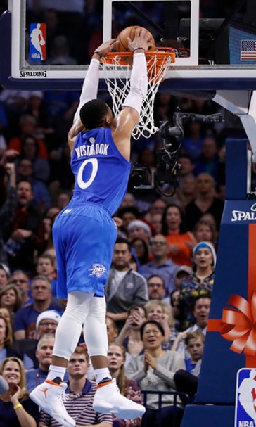 Westbrook has 31 points, Thunder beat Timberwolves 112-100 (Dec 25, 2016)